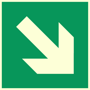 E910 Safe condition: Down right arrow (45 deg supplimentary)